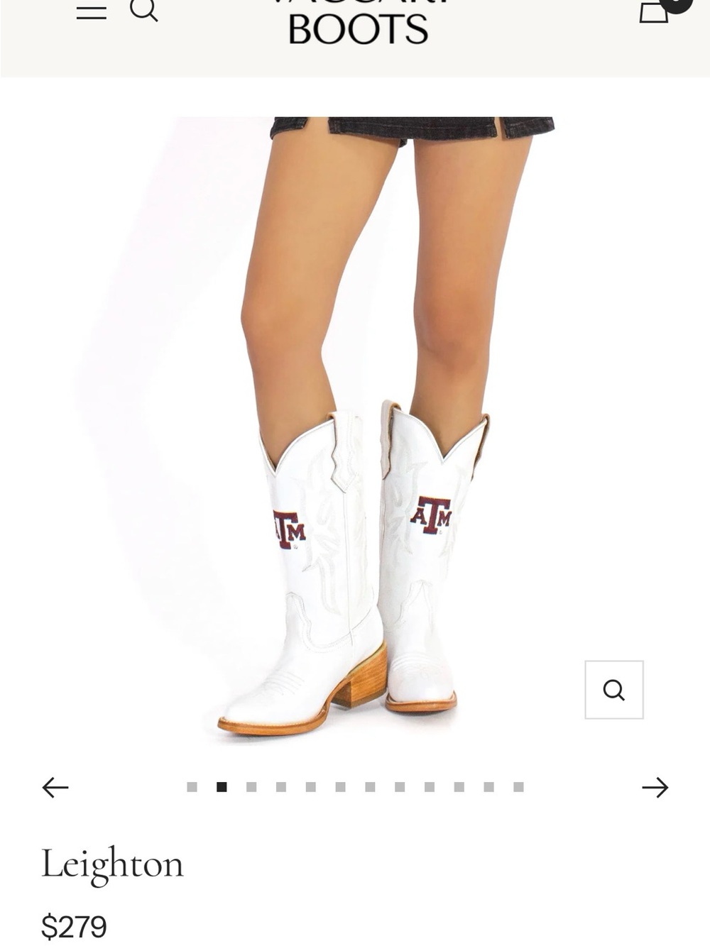 Vaccari White Women's Embroidered Heeled Cowboy Boots